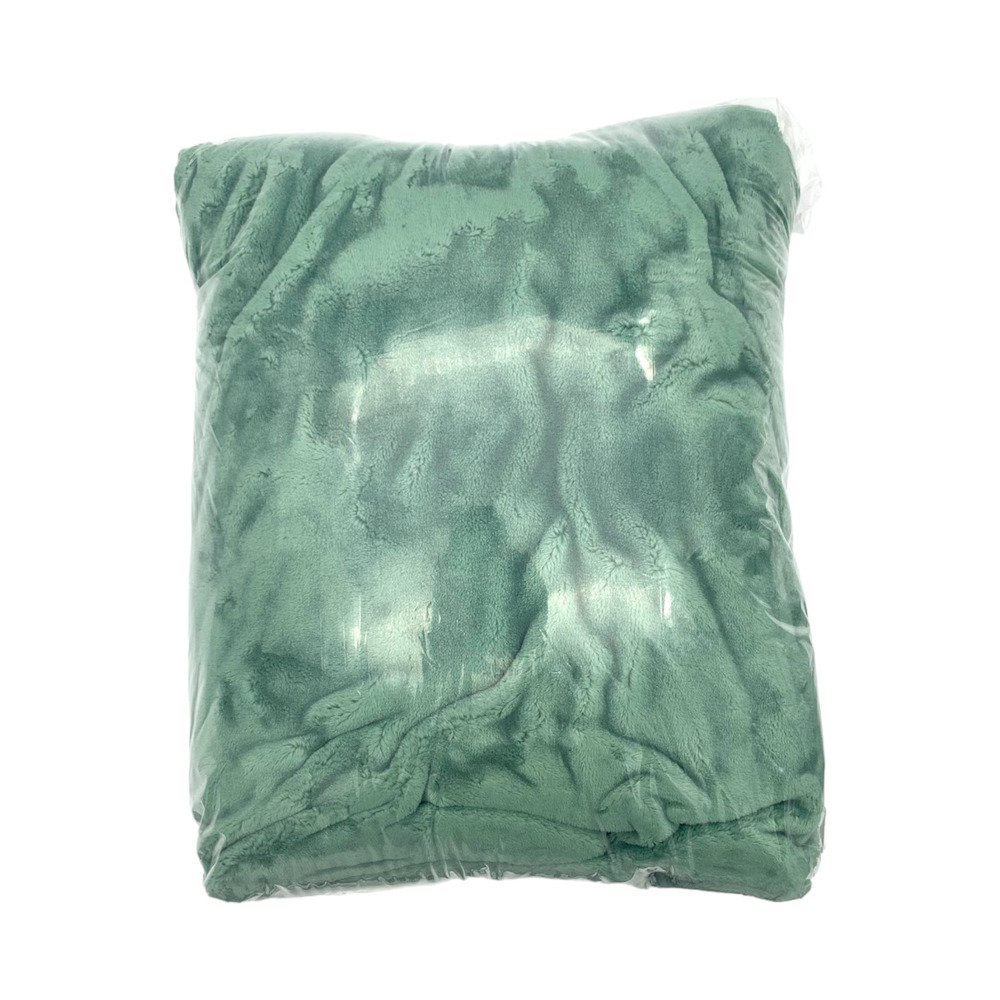 Kringle Express 60" x 70" Plush Plaid Throw Set Sage